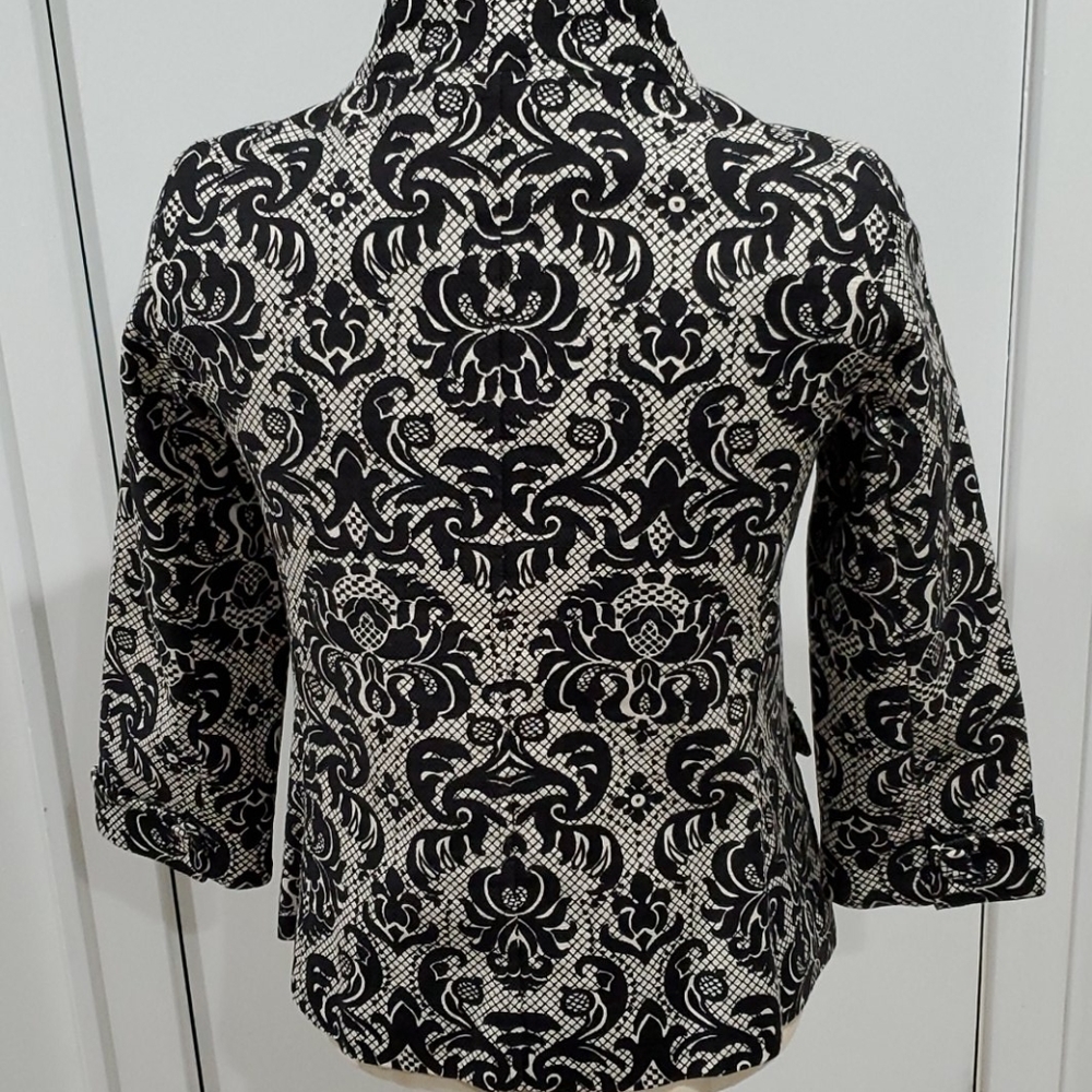 Talbots 4p Petite Jacket Damask Pattern, Classic … - image 2